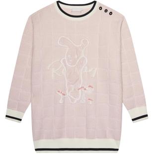 REVAN芮范设计师款奶乖果冻兔毛衫连衣