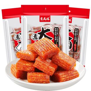 素肉大刀肉辣条香辣小包装独立零食宿舍大块面筋老牌子解馋川味