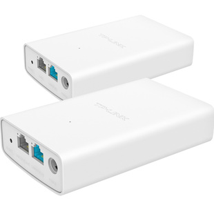 普联TP-LINK TL-E221套装电梯监控无线网桥一对500米PoE供电输出双百兆网口300M高速2.4G免配置12/24V电源DC