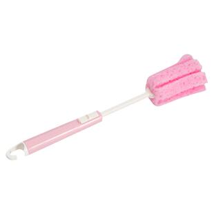 日本进口海绵长柄杯刷可伸缩杯子刷加长奶瓶刷保温杯清洁刷洗瓶刷