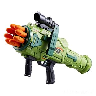 八连发RPG火箭炮海绵软弹火箭筒仿真火箭发射男孩玩具枪礼物礼盒