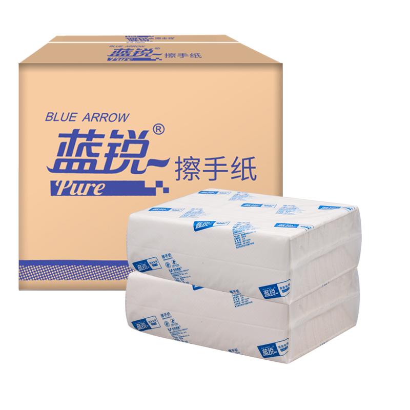 蓝锐木浆擦手纸加厚加大