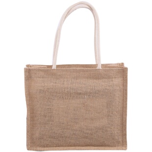 拉链麻布袋黄麻手提袋定制编织包托特女包帆布袋饭盒亚麻布包DIY