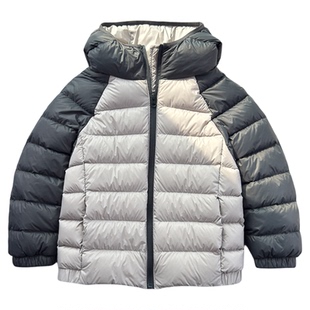 高蓬松90绒~中厚轻软羽绒服 儿童男童冬季鸭绒连帽外套保暖上衣