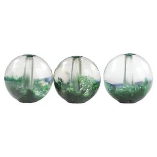 聚宝盆绿幽灵散珠圆珠子手串巴西水晶隔珠多宝单颗配件男女手链