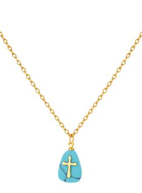 天然绿松石项链女2024新款