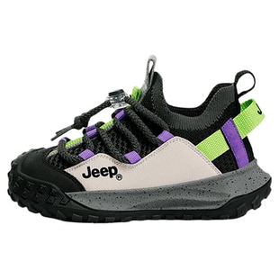 jeep儿童网鞋男童夏季透气防臭儿童薄款网面运动跑步鞋飞织袜子鞋