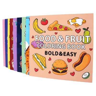 儿童英文食物涂色本2~10岁画本