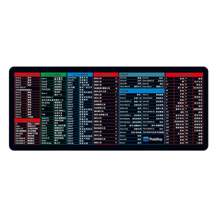 快捷键鼠标垫超大号电脑桌办公加厚垫学生写字书桌面垫键盘垫