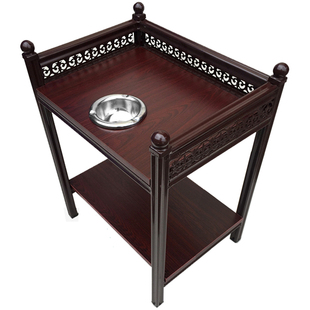 包邮麻将机带烟灰缸加厚钢木小茶几桌棋牌室茶楼茶水架台边几角几
