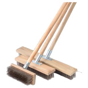 不锈钢钢丝刷地板刷子去青苔长柄洗地清洁刷扫把钢刷除脏污硬毛