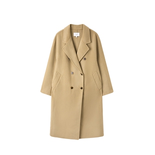 [100%绵羊毛]TKY SHOP经典驼色长款毛呢外套女冬季新款羊毛大衣女