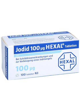 【自营】德国Hexal赫素碘化钾片100ug保护甲状腺肿补碘化钾100粒