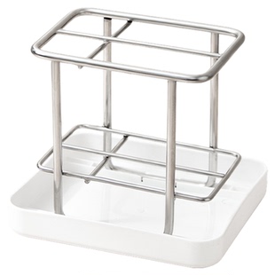 不锈钢牙刷架台面牙膏置物架轻奢高级感放电动牙具沥水架子带托盘