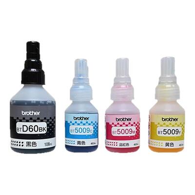 兄弟T500w/510w/520w原装打印机墨水BTD60BK黑5009CMY红黄青彩色国产专用适用425/426/725/810/820/920/4000
