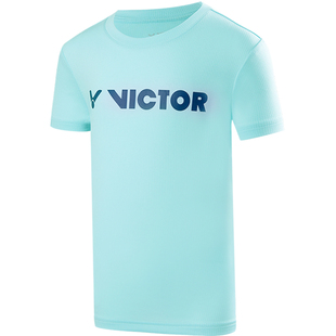 VICTOR胜利羽毛球服威克多青少年儿童针织运动训练短袖T恤T-42050