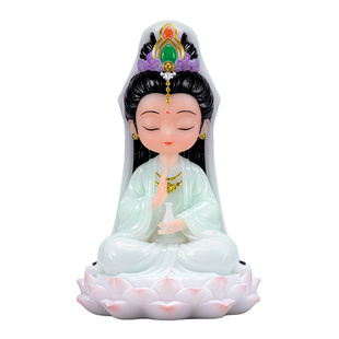 萌趣Q版观音菩萨佛像情绪稳定心情舒缓精致细腻桌面禅意家居摆件