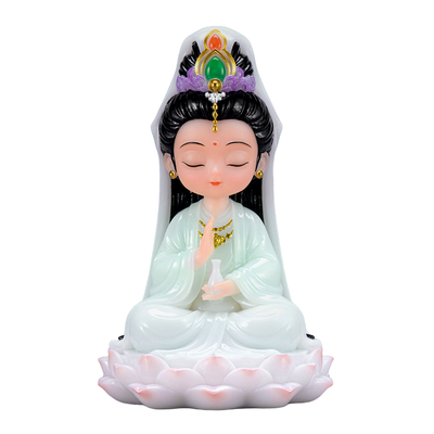 萌趣Q版观音佛像禅意家居摆件