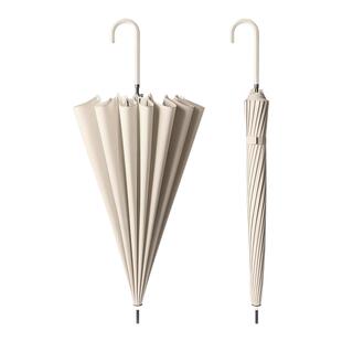 高颜值长柄雨伞女生大号抗风暴雨结实加厚加固批发定制自动弯钩伞