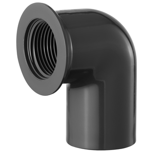 戎生UPVC长款内丝弯头塑料内螺纹化工PVC管弯头给水单边内牙弯头