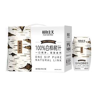 【植物主义】100%白桦树汁植物饮料白桦树汁整箱旗舰店210ml*12瓶