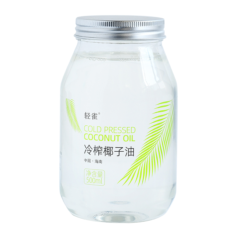 冷榨椰子油海南特产天然食用油家用烘焙MCT生酮漱口护发肤油500ml