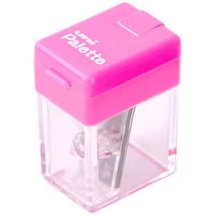 UNI三菱铅笔转笔刀Palette DPS-101PLT儿童迷你削笔器透明卷笔刀