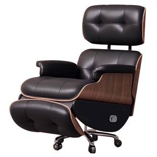 伊姆斯真皮电动老板椅可躺办公室椅子家用休闲椅电脑椅轻奢办公椅