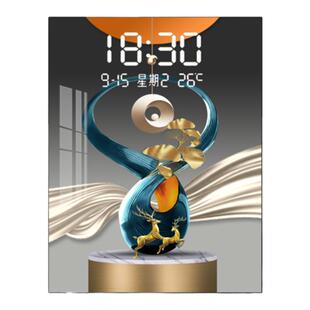 2024电表箱装饰画竖款数显时钟遮挡箱带万年历轻奢高级感现代简约