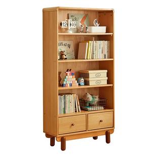 金多喜儿童书柜实木书架组合开放式立柜置物柜抽屉客厅收纳储物柜