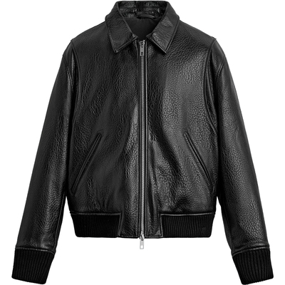 西班牙单！纹理仿皮棉服夹克