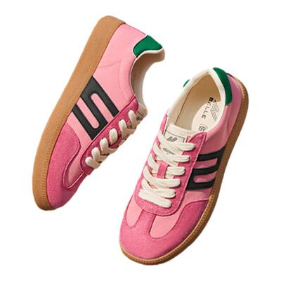 百丽跑道德训复古休闲运动鞋子