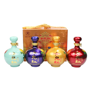 正宗绍兴黄酒女儿红童年窖藏750ML*4瓶整箱礼盒装糯米半甜黄酒