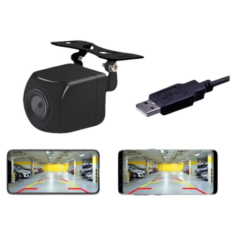 汽车免打孔手机Wifi无线连接倒车摄像头USB盲区监控前后视影像