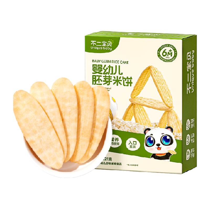 不二宝贝6个月原味米饼入口易溶
