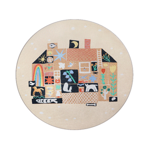 赛波斯飞屋奇旅可拆洗双层地毯圆形儿童房高级床边毯可机洗客厅