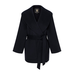 【羊毛+桑蚕丝】Scofield女装慵懒浴袍款双面呢大衣2025秋冬新品