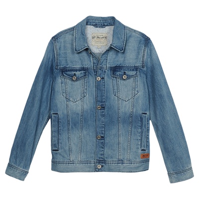 MCS源自万宝路水洗做旧牛仔外套