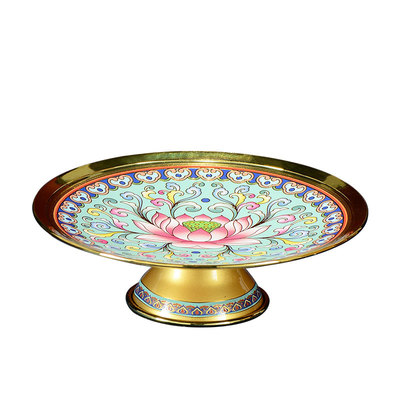 吉祥铜合金珐琅彩托盘