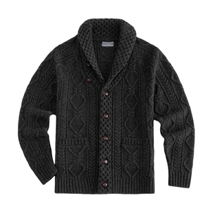 MT.Robson 24新款青果领开衫 重磅羊毛毛衣外套美式复古阿兰针织