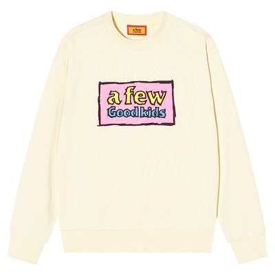 AFGK25FW美式涂鸦撞色圆领卫衣