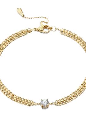 菲伊奇30分钻18K金古巴链手链