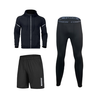 运动套装男跑步训练服健身房衣服