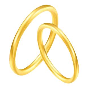 [千金莱]素圈戒指黄金包银实心情侣对戒银包金戒指古法尾戒女礼物