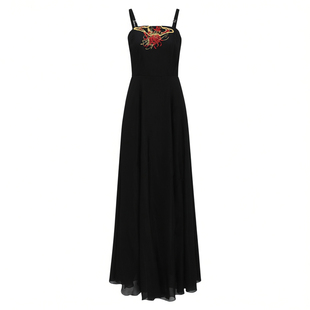 双姝令 仙侠影视古风仙气飘飘吊带裙绣花黑红款原创