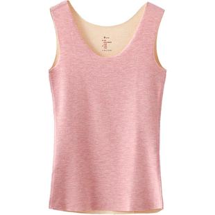 德绒自发热蚕丝保暖内衣女加绒加厚内搭吊带背心冬季无痕打底上衣