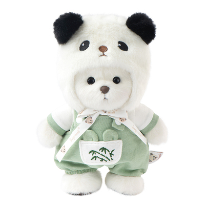 熊猫公仔萌兰桌面摆件开学礼物