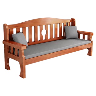 实木沙发组合小户型客厅简约新中式三人位木质沙发靠背长椅出租房