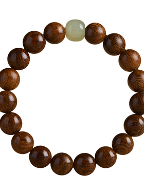 普陀山天然绿檀转运珠手串