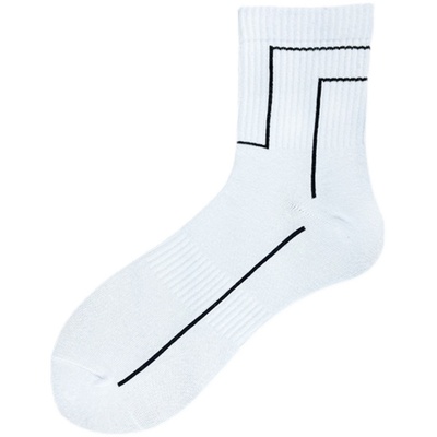 双装春夏几何条纹ins潮流白袜